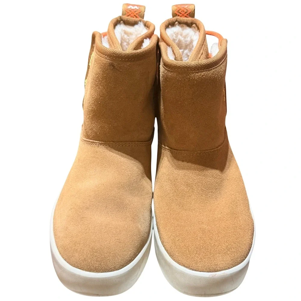 UGG Lakesider Heritage Mid Boots Womens 7 Chestnut Suede Orange Bungee Sneaker